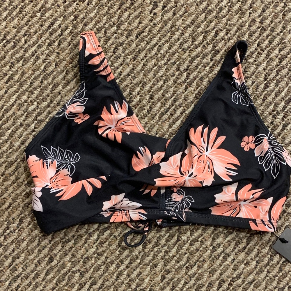 Tropical Floral Bikini Top
